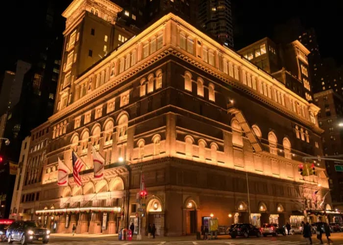 carnegie-hallCarnegie Hall at Night in New York City