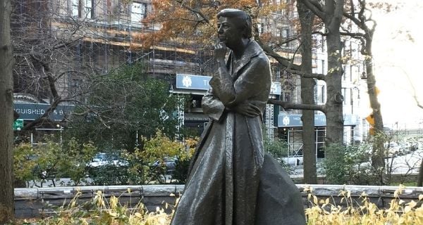 Eleanor Roosevelt Memorial in Riverside Park Manhattan.