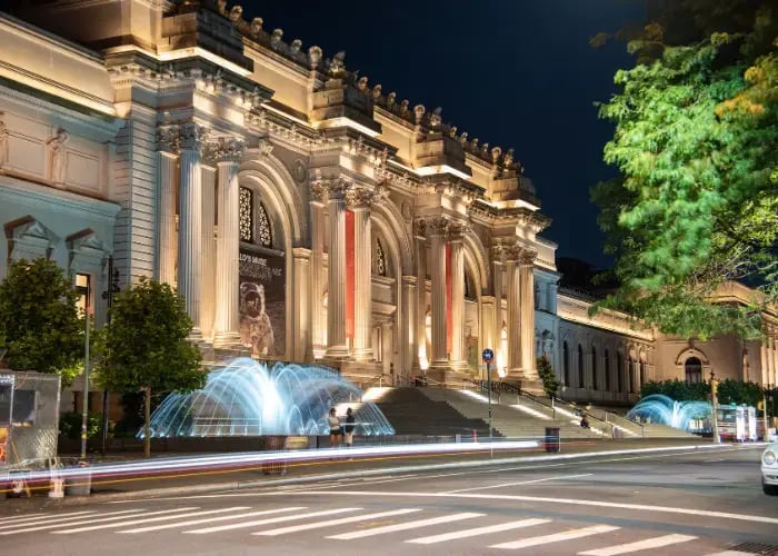 View in front of the MET in New York City