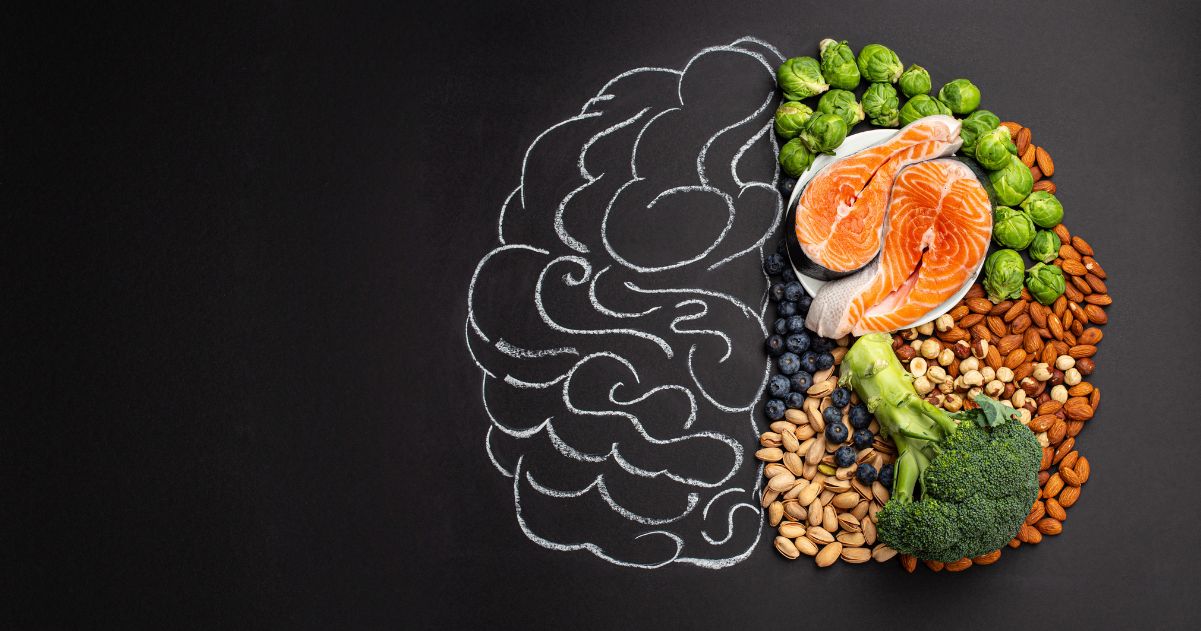 Brain healthy food in the shape of a brain.